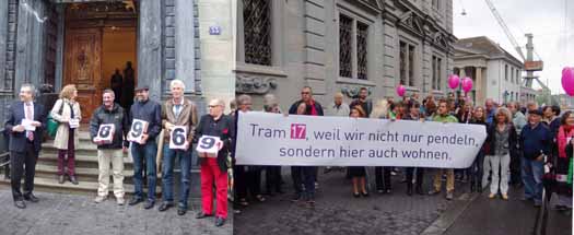 Übergabe Petition Tram 17